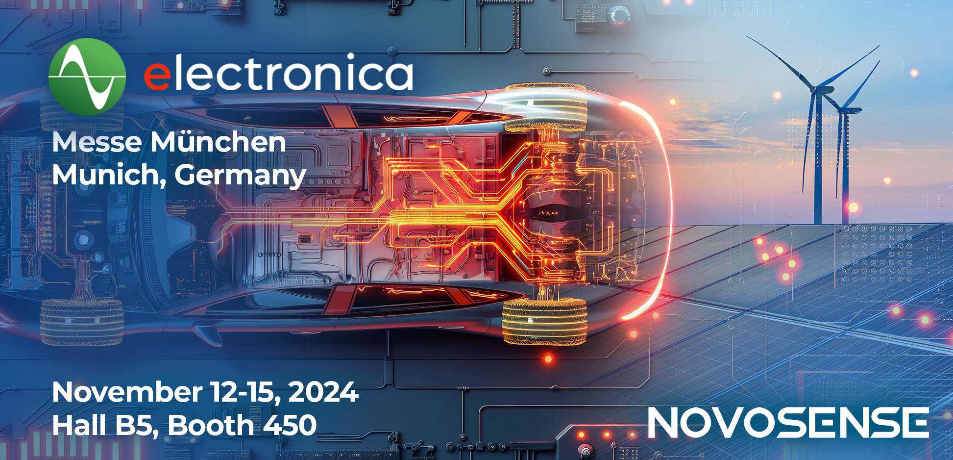 NOVOSENSEは、インテリジェントカー、電動化、産業制御に関する最新の研究開発成果をelectronica 2024に発表